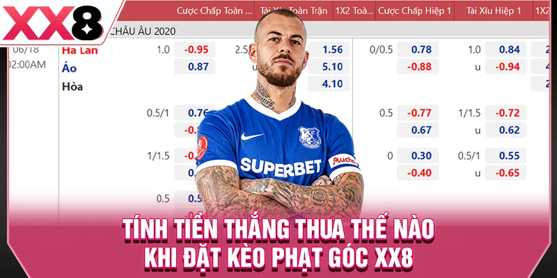 Tính tiền thắng thua thế nào khi đặt kèo phạt góc XX8